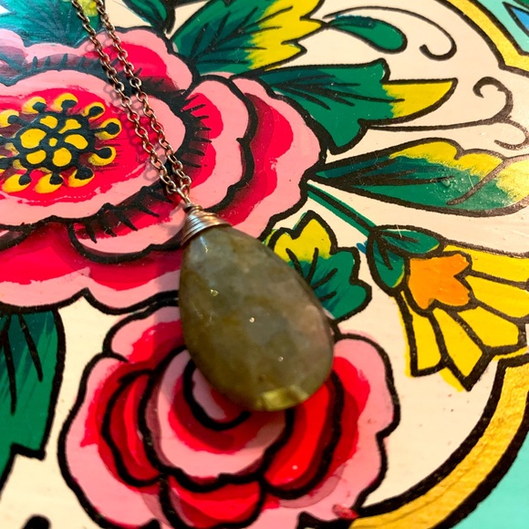 Hand Crafted Jewelry - Faceted Labradorite Necklace